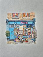 Urban Anna aquarel schilderij, Ophalen, Minder dan 50 cm, Zo goed als nieuw, Schilderij