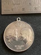 Prachtige zilveren medaille / ketting - hanger 10 maart 1966, Verzenden, Zilver, Nederland