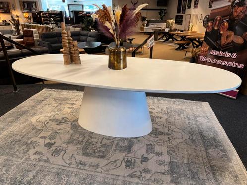 Eettafel Elli ovaal Modern 250cm wit met extra 50%Korting, Huis en Inrichting, Tafels | Eettafels, Nieuw, 100 tot 150 cm, 200 cm of meer