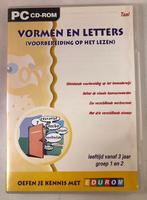 PC CD-ROM Vormen en Letters - EDUROM groep 1 en 2 Taal, Puzzel en Educatief, 1 speler, Ophalen of Verzenden, Zo goed als nieuw