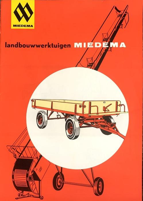 Folder miedema landbouwmachines opraapwagen., Boeken, Vervoer en Transport, Nieuw, Tractor en Landbouw, Ophalen