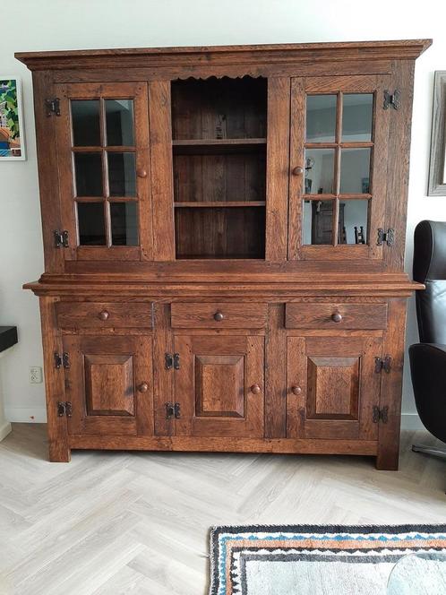 Massief eikenhouten buffetkast, Huis en Inrichting, Kasten | Buffetkasten, Zo goed als nieuw, 150 tot 200 cm, 150 tot 200 cm, 25 tot 50 cm
