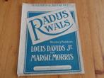 Radijswals - Louis Davids / Margie Morris, Muziek en Instrumenten, Bladmuziek, Zang, Gebruikt, Ophalen of Verzenden, Artiest of Componist