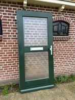 Hardhouten voordeur 92,5x200,3cm., Doe-het-zelf en Verbouw, Deuren en Horren, Ophalen, 80 tot 100 cm, 200 tot 215 cm, Glas