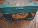 Vintage Victoria Koektrommel met Glas in deksel, Ophalen of Verzenden
