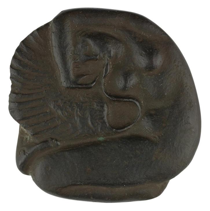 PENNING VPK 1967 Fred Carasso : Leda en de Zwaan, Postzegels en Munten, Penningen en Medailles, Brons, Nederland, Verzenden