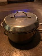 RVS Kookpan met Deksel - Gebruikt, Kookpan of Snelkookpan, Gebruikt, Inductieplaat, Ophalen of Verzenden