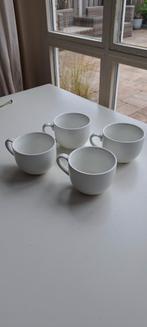 Palmer Quality - 4 witte koffie/thee koppen, Gebruikt, Keramiek, Ophalen of Verzenden, Effen