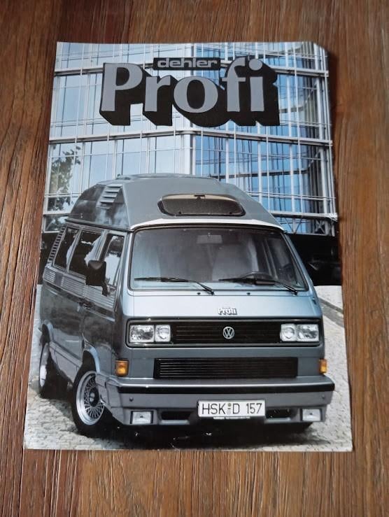 VW Transporter Profi Camper 9 / 1987 2 pag., Verzenden, Zo goed als nieuw, Volkswagen