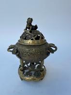Antiek Chinese Bronzen Wierookbrander op stand, Ophalen of Verzenden