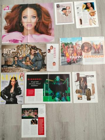 Tijdschriften knipsels verzameling en megaposter Rihanna  beschikbaar voor biedingen
