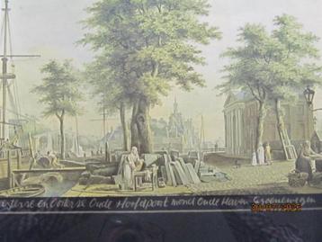 Zo mooi was erg oud Rotterdam, Prent GROENEWEGEN 1800 beschikbaar voor biedingen