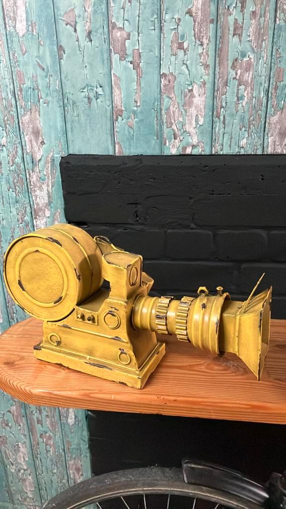 Leuke decoratie metalen filmocoop filmprojector, Huis en Inrichting, Woonaccessoires | Overige, Zo goed als nieuw, Ophalen of Verzenden