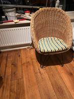 Vintage Rieten stoel rotan, Ophalen of Verzenden, Zo goed als nieuw, Bruin, Eén