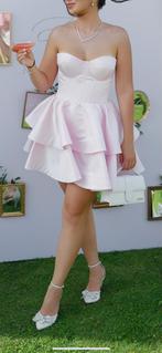 Roze Satijnen Corset Jurk - Maat M (S/M/L), Maat 38/40 (M), Ophalen of Verzenden, Zo goed als nieuw, Roze