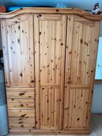 Grenen kledingkast, Huis en Inrichting, Kasten | Kledingkasten, Ophalen, Gebruikt, 100 tot 150 cm, Met hangruimte