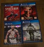Ps4 games spiderman sniper3 UFC3 tekken7, Spelcomputers en Games, Games | Sony PlayStation 4, 1 speler, Ophalen, Zo goed als nieuw