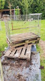 Stalen korven kratten stapelbaar houtopslag, Tuin en Terras, Haardhout, Minder dan 3 m³, Ophalen, Overige houtsoorten, Blokken