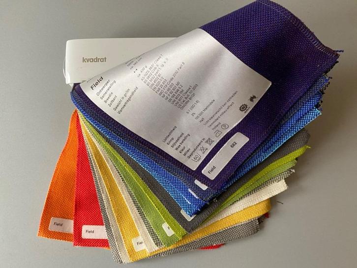 4 Stalenboeken van Kvadrat Skye Remix Fiord Field, Hobby en Vrije tijd, Stoffen en Lappen, Wol, Minder dan 30 cm, Minder dan 30 cm