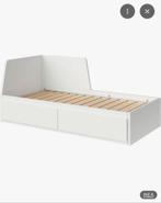 Ikea bedbank met 2 lades en 2 matrassen, Huis en Inrichting, Slaapkamer | Bedden, Ophalen, Eenpersoons, Wit, 80 cm