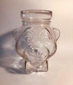 Glazen snoeppot, candy jar, in de vorm van een berenkop, Ophalen of Verzenden, Zo goed als nieuw