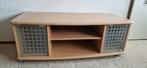 Houten TV kast met glazen deurtjes, Gebruikt, 100 tot 150 cm, Ophalen of Verzenden, Minder dan 100 cm
