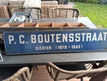 Emaille Straatnaambord P.C. Boutensstraat beschikbaar voor biedingen