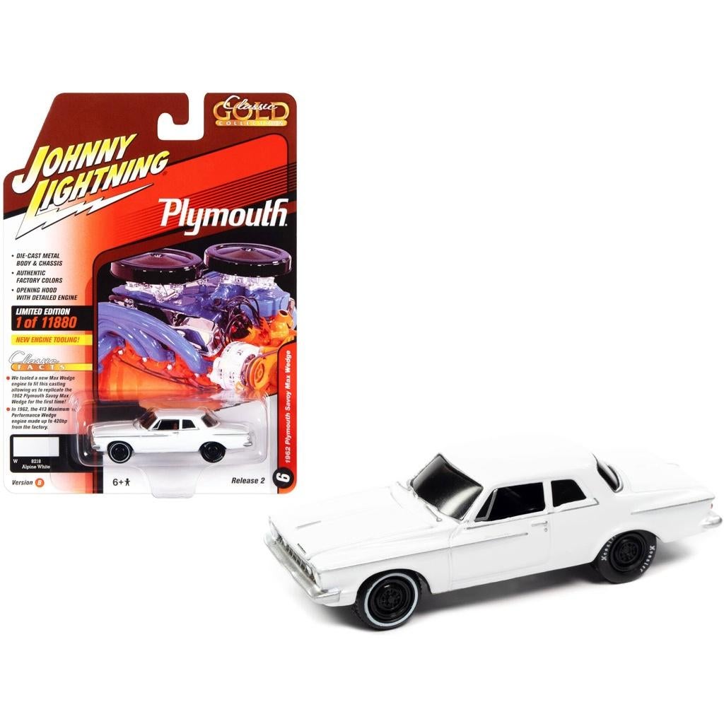 1962 Plymouth Savoy Max Wedge van Johnny Lightning 1/64, Ophalen of Verzenden, Nieuw, Auto