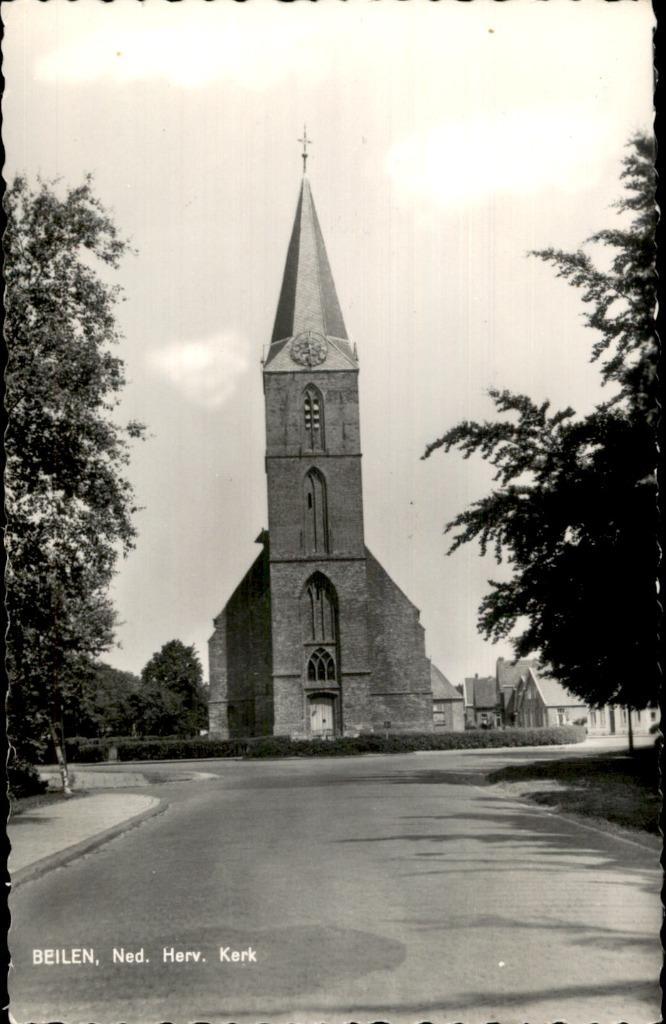 Beilen Ned Herv Kerk zegel + st 1963, Verzamelen, Ansichtkaarten | Nederland, Gelopen, Drenthe, 1960 tot 1980, Ophalen of Verzenden