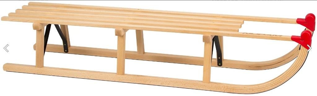 Houten slee 110cm opvouwbaar NIJDAM ook met rugleuning, Kinderen en Baby's, Speelgoed | Buiten | Sleeën, Ophalen, Rugleuning, Nieuw