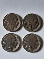 4x five cents buffalo usa kk f.30.1, Postzegels en Munten, Munten | Amerika, Ophalen of Verzenden, Noord-Amerika