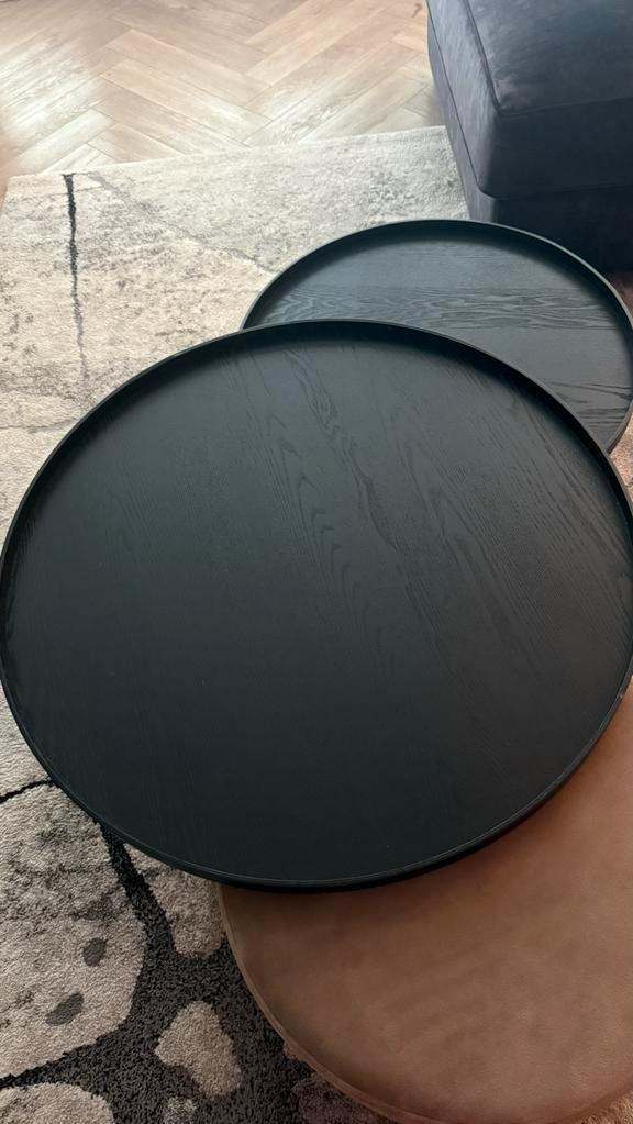 Houten Salontafel - Mesa, Huis en Inrichting, Tafels | Salontafels, Gebruikt, Minder dan 50 cm, 50 tot 100 cm, Rond, Overige houtsoorten