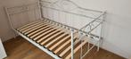 Wit ijzeren bed 90x200, Huis en Inrichting, Slaapkamer | Bedden, 90 cm, Eenpersoons, Metaal, Wit
