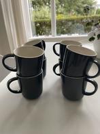 8 HEMA Koffiekopjes - Grijs - 130 ml, Keramiek, Ophalen of Verzenden, Zo goed als nieuw, Effen