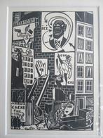 Frans Masereel, houtsnede, Antiek en Kunst, Kunst | Etsen en Gravures, Ophalen of Verzenden