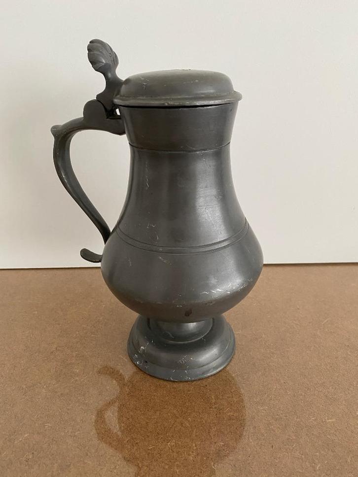 Antieke tinnen klepkan 18e eeuw, Antiek en Kunst, Antiek | Tin, Ophalen of Verzenden