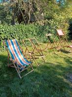 Partij oude strand ligstoelen., Tuin en Terras, Ophalen, Gebruikt