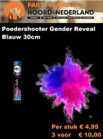 Poedershooter Gender Reveal Blauw 30cm, Overige, Zo goed als nieuw, Verzenden
