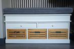 halbankje met opbergruimte (5 lades) 100B x 37D x 45/55H, Ophalen, Gebruikt, 75 tot 100 cm, Rechthoekig