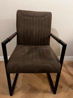 4 Pronto Parantino stoelen - 1 losse leder rol armleuning, Huis en Inrichting, Stoelen, Ophalen, Gebruikt, Bruin, Vier