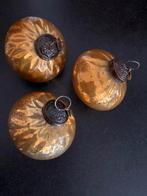 3 goudkleurige sissy boy kerstballen, Diversen, Kerst, Ophalen of Verzenden, Zo goed als nieuw