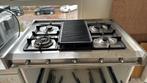 Smeg luxe 5 pits gaskookplaat met wok- en visbrander, Witgoed en Apparatuur, Kookplaten, Ophalen, Gebruikt, Inbouw, Gas