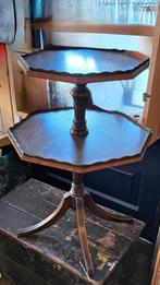 Oude mahonie houten etagiere tafel luie knecht desserttafel, Antiek en Kunst, Ophalen