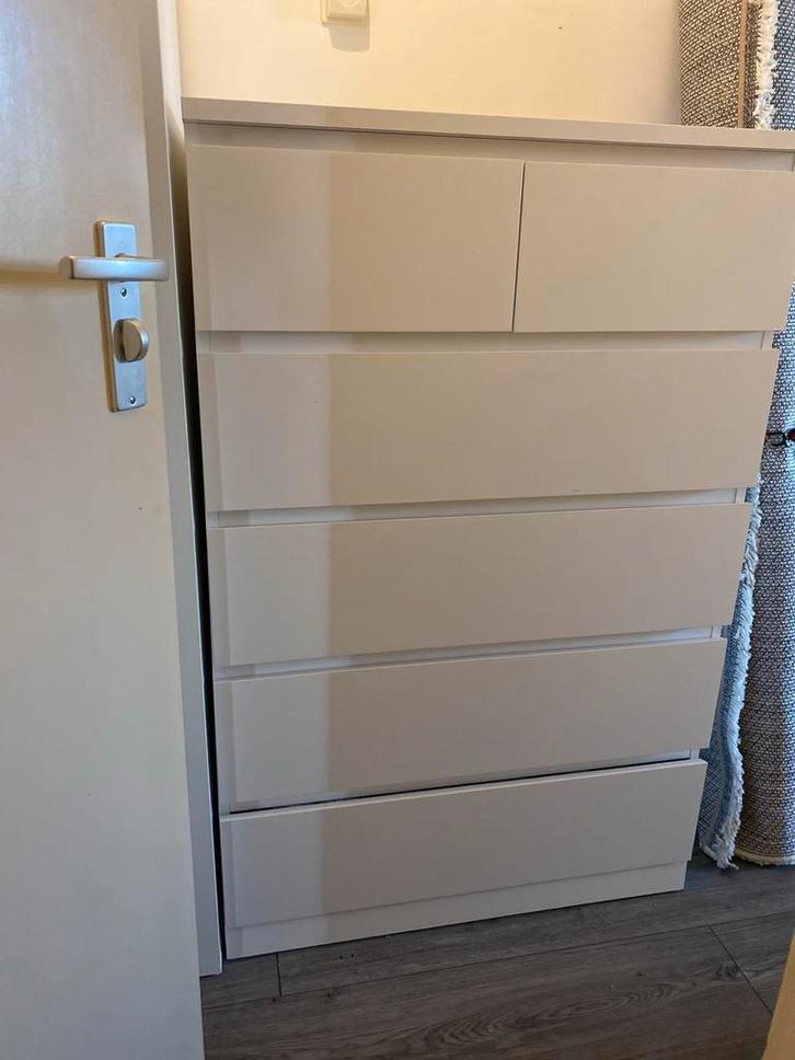 Ikea Malm ladekast met 6 lades, Huis en Inrichting, Kasten | Ladekasten, Gebruikt, 100 tot 150 cm, 50 tot 100 cm, 25 tot 50 cm