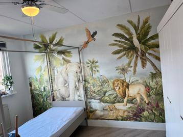 Beige Hemelbed -Woood metaal  - 90x200 beschikbaar voor biedingen