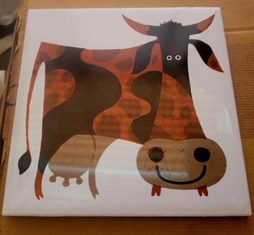 Kenneth Townsend Menagerie serie Koe wandtegel jaren 60/70 beschikbaar voor biedingen