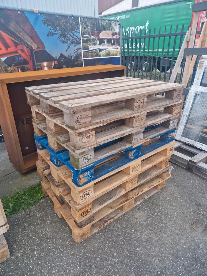 Euro Pallets - Gebruikt, Doe-het-zelf en Verbouw, Hout en Planken, Ophalen