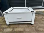 Witte wasmachineverhoger met lade verstelbare pootjes, Ophalen, Gebruikt