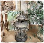 Brocant old look lantaarn, ledlicht, oud zink, ophangring, Ophalen of Verzenden, Countryfield, Countryfield, Nieuw