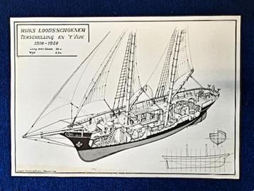 Prent Rijks loodsschoener Terschelling en t Vlie 1918-1926   beschikbaar voor biedingen